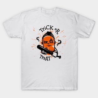 Halloween Trick Or Treat Horror Baseball T-Shirt